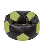 Fotoliu puf Extra Ball - imitatie piele - wenge/verde