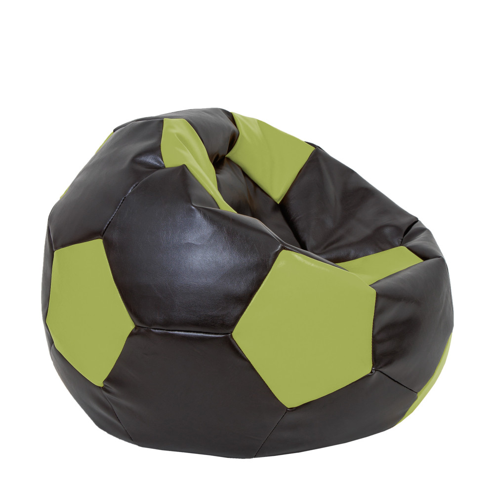 Fotoliu puf Extra Ball - imitatie piele - wenge/verde Fotoliu puf Extra Ball - imitatie piele - wenge/verde
