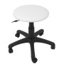 Scaun profesional, fara spatar - LABOR - imitatie piele alb