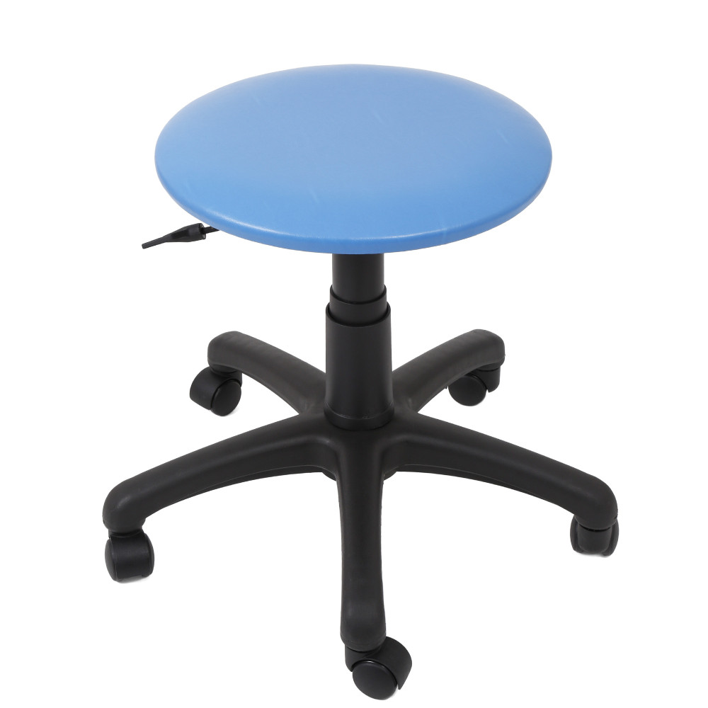 Scaun profesional, fara spatar - LABOR - imitatie piele albastru