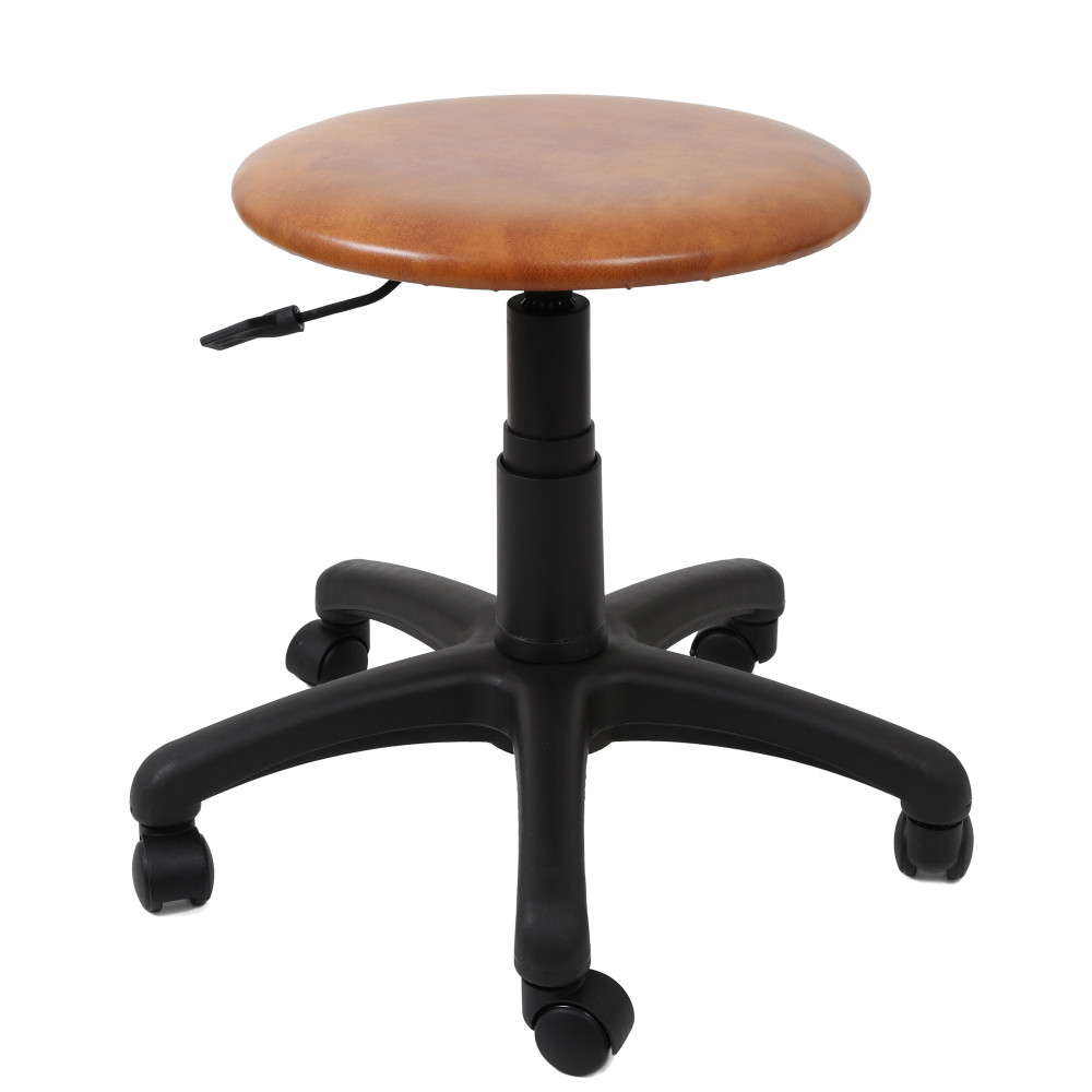 Scaun profesional, fara spatar - LABOR - imitatie piele coniac Scaun profesional, fara spatar - LABOR - imitatie piele coniac