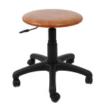 Scaun profesional, fara spatar - LABOR - imitatie piele coniac