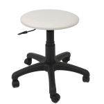 Scaun profesional, fara spatar - LABOR - imitatie piele crem