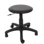 Scaun profesional, fara spatar - LABOR - imitatie piele neagra