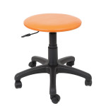 Scaun profesional, fara spatar - LABOR - imitatie piele portocaliu