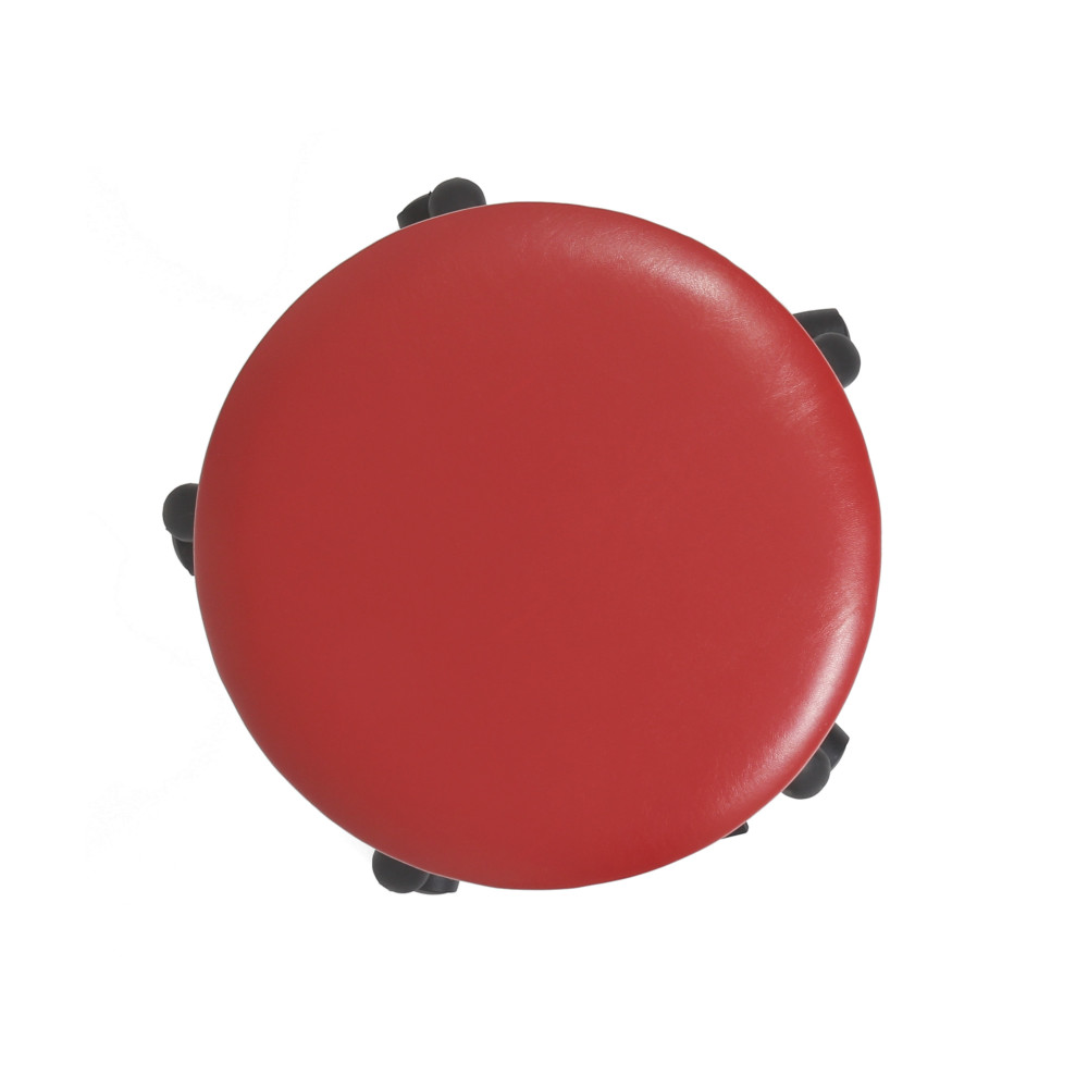 Scaun profesional, fara spatar - LABOR - imitatie piele rosu Scaun profesional, fara spatar - LABOR - imitatie piele rosu