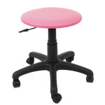 Scaun profesional, fara spatar - LABOR - imitatie piele roz