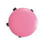 Scaun profesional, fara spatar - LABOR - imitatie piele roz Scaun profesional, fara spatar - LABOR - imitatie piele roz