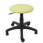 Scaun profesional, fara spatar - LABOR - imitatie piele verde
