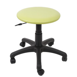 Scaun profesional, fara spatar - LABOR - imitatie piele verde Scaun profesional, fara spatar - LABOR - imitatie piele verde