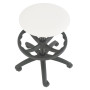 Scaun profesional inalt, fara spatar - LABOR EXTRA - imitatie piele alb