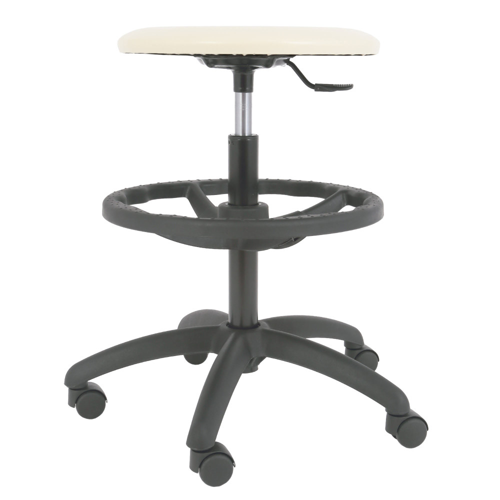 Scaun profesional inalt, fara spatar - LABOR EXTRA - imitatie piele crem Scaun profesional inalt, fara spatar - LABOR EXTRA - imitatie piele crem