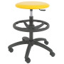 Scaun profesional inalt, fara spatar - LABOR EXTRA - imitatie piele galben