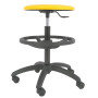 Scaun profesional inalt, fara spatar - LABOR EXTRA - imitatie piele galben
