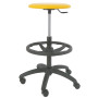 Scaun profesional inalt, fara spatar - LABOR EXTRA - imitatie piele galben