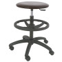 Scaun profesional inalt, fara spatar - LABOR EXTRA - imitatie piele maro