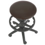 Scaun profesional inalt, fara spatar - LABOR EXTRA - imitatie piele maro