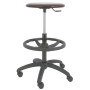 Scaun profesional inalt, fara spatar - LABOR EXTRA - imitatie piele maro