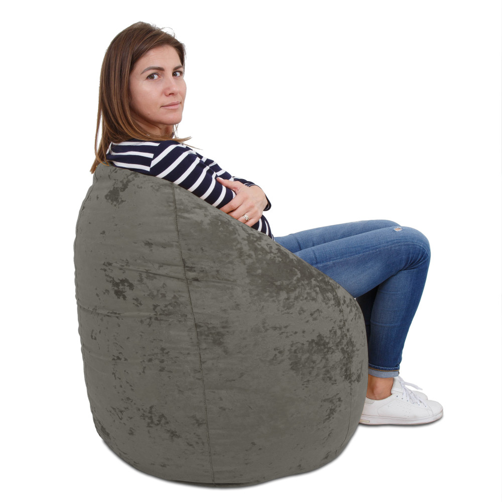 Fotoliu puf Mara - stofa E30 - gri Fotoliu puf Mara - stofa E30 - gri