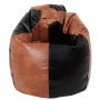 Fotoliu puf Mara - imitatie piele - coniac/wenge Fotoliu puf Mara - imitatie piele - coniac/wenge