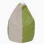 Fotoliu puf Mara - imitatie piele - crem/verde Fotoliu puf Mara - imitatie piele - crem/verde