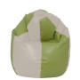 Fotoliu puf Mara - imitatie piele - crem/verde Fotoliu puf Mara - imitatie piele - crem/verde