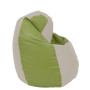 Fotoliu puf Mara - imitatie piele - crem/verde Fotoliu puf Mara - imitatie piele - crem/verde