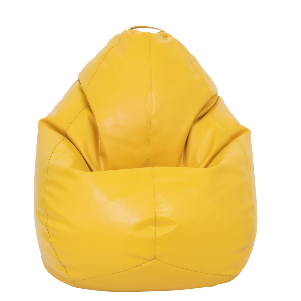 Fotoliu puf Mara - imitatie piele - galben Fotoliu puf Mara - imitatie piele - galben