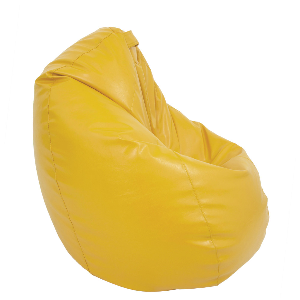 Fotoliu puf Mara - imitatie piele - galben Fotoliu puf Mara - imitatie piele - galben