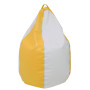 Fotoliu puf Mara - imitatie piele - galben/alb Fotoliu puf Mara - imitatie piele - galben/alb