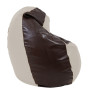 Fotoliu puf Mara - imitatie piele - maro/crem Fotoliu puf Mara - imitatie piele - maro/crem