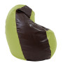 Fotoliu puf Mara - imitatie piele - maro/verde Fotoliu puf Mara - imitatie piele - maro/verde