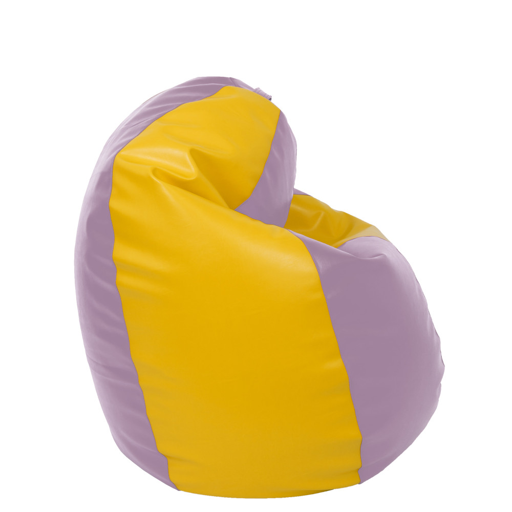 Fotoliu puf Mara - imitatie piele - mov/galben Fotoliu puf Mara - imitatie piele - mov/galben