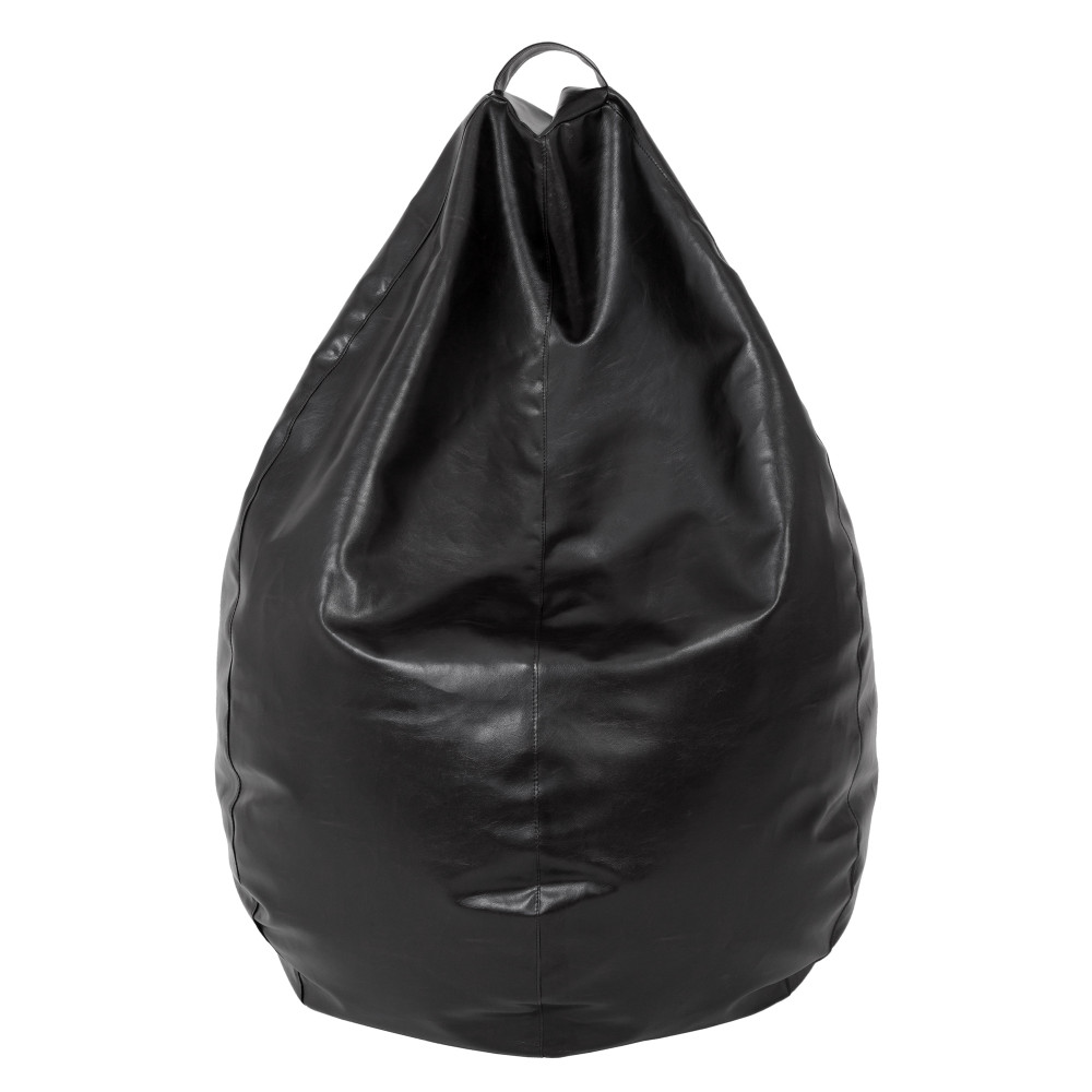 Fotoliu puf Mara - imitatie piele - negru Fotoliu puf Mara - imitatie piele - negru