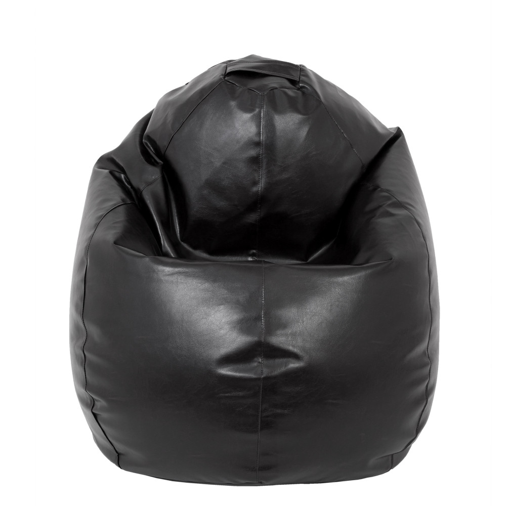 Fotoliu puf Mara - imitatie piele - negru Fotoliu puf Mara - imitatie piele - negru