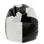 Fotoliu puf Mara - imitatie piele - negru/alb Fotoliu puf Mara - imitatie piele - negru/alb