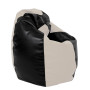 Fotoliu puf Mara - imitatie piele - negru/crem Fotoliu puf Mara - imitatie piele - negru/crem