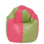 Fotoliu puf Mara - imitatie piele - roz/verde Fotoliu puf Mara - imitatie piele - roz/verde