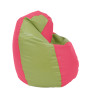 Fotoliu puf Mara - imitatie piele - roz/verde Fotoliu puf Mara - imitatie piele - roz/verde