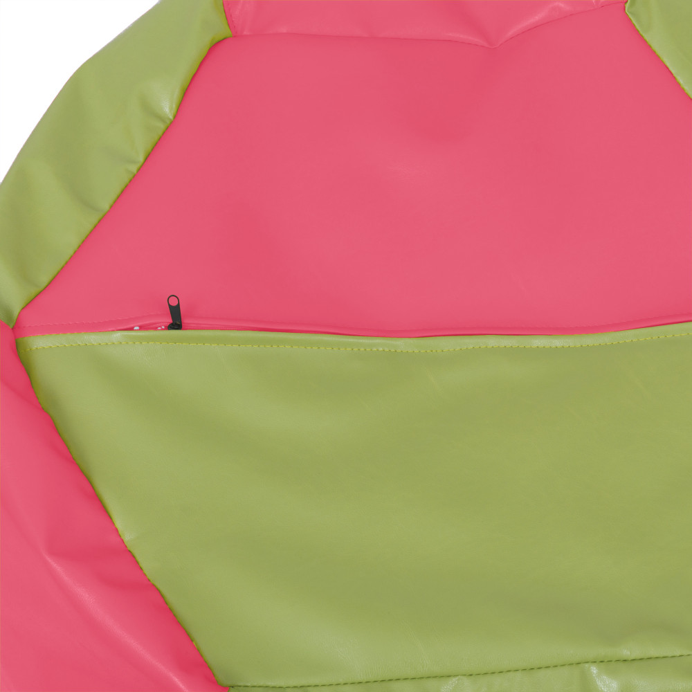 Fotoliu puf Mara - imitatie piele - roz/verde Fotoliu puf Mara - imitatie piele - roz/verde