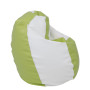 Fotoliu puf Mara - imitatie piele - verde/alb Fotoliu puf Mara - imitatie piele - verde/alb