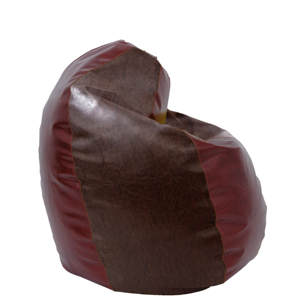 Fotoliu puf Mara - imitatie piele - bordo/maro Fotoliu puf Mara - imitatie piele - bordo/maro