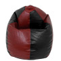 Fotoliu puf Mara - imitatie piele - bordo/negru Fotoliu puf Mara - imitatie piele - bordo/negru