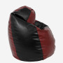 Fotoliu puf Mara - imitatie piele - bordo/negru Fotoliu puf Mara - imitatie piele - bordo/negru
