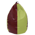 Fotoliu puf Mara - imitatie piele - bordo/verde