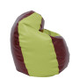 Fotoliu puf Mara - imitatie piele - bordo/verde Fotoliu puf Mara - imitatie piele - bordo/verde
