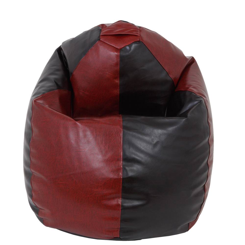 Fotoliu puf Mara - imitatie piele - bordo/wenge Fotoliu puf Mara - imitatie piele - bordo/wenge