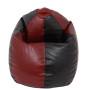 Fotoliu puf Mara - imitatie piele - bordo/wenge Fotoliu puf Mara - imitatie piele - bordo/wenge