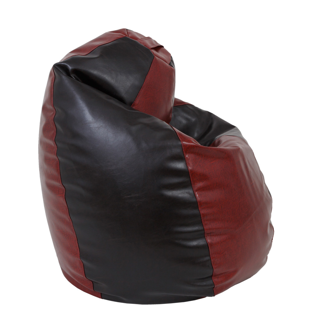 Fotoliu puf Mara - imitatie piele - bordo/wenge Fotoliu puf Mara - imitatie piele - bordo/wenge