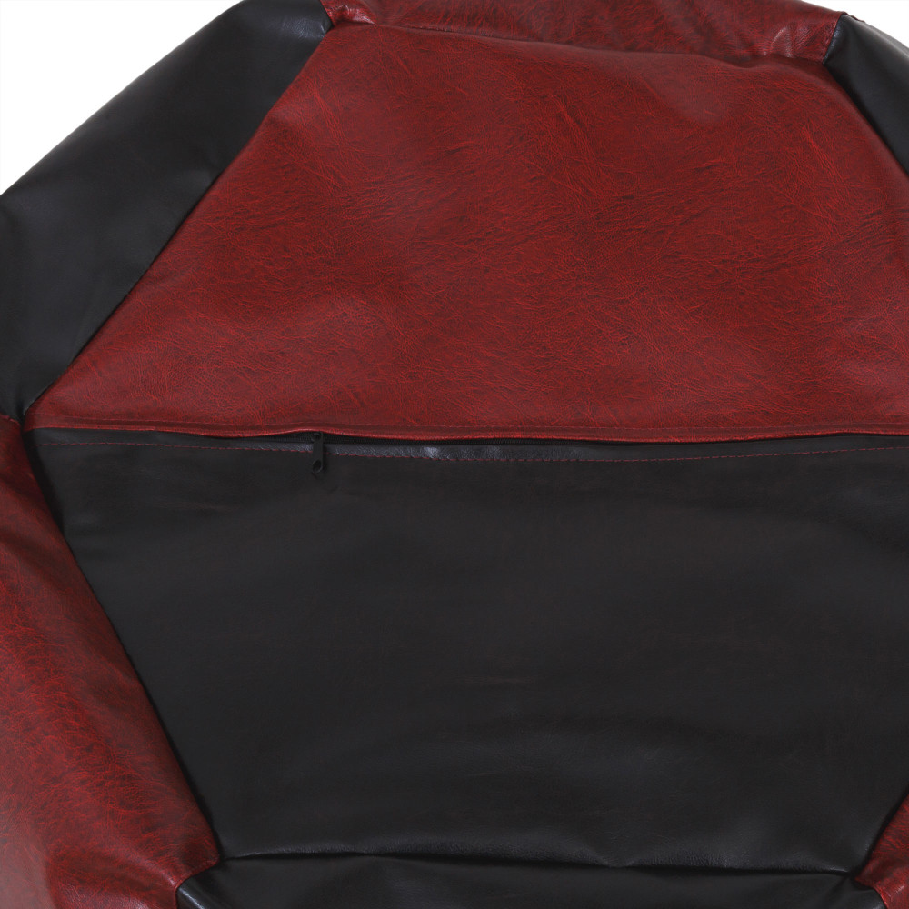 Fotoliu puf Mara - imitatie piele - bordo/wenge Fotoliu puf Mara - imitatie piele - bordo/wenge